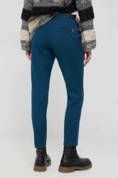 PS Paul Smith pantaloni femei, culoarea albastru marin, mulata, high waist PPYX-SPD044_59X