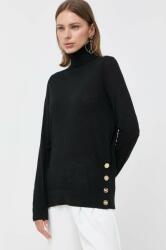 Michael Kors pulover de lana femei, culoarea negru, light, cu guler 9BYX-SWD09D_99X