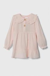 Jamiks rochie din bumbac pentru bebeluși culoarea roz, midi, evazati 9BYX-SUG09K_30M