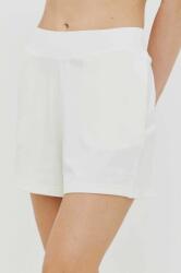 Hugo pantaloni scurți de lounge culoarea alb, uni, high waist 50490596 9BYX-SZD014_01X