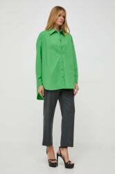 Patrizia Pepe camasa femei, culoarea verde, cu guler clasic, relaxed 9BYX-KDD0DH_77X