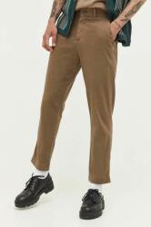 Abercrombie & Fitch pantaloni din amestec de in culoarea maro, drept PPYX-SPM0OG_89X