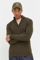 Superdry pulover din amestec de lana barbati, culoarea verde, cu turtleneck 9BYX-SWM0FY_78X