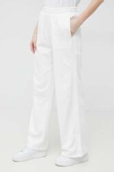 Gap pantaloni de trening culoarea alb, neted PPYX-SPD0T6_00X