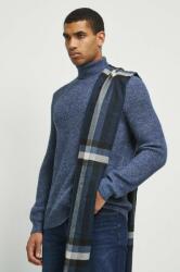 MEDICINE pulover din amestec de lana barbati, culoarea albastru marin, cu guler ZBYX-SWM709_59M