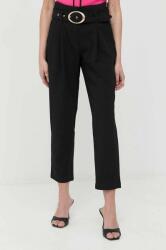 Morgan pantaloni femei, culoarea negru, drept, high waist PPYX-SPD0ZW_99X