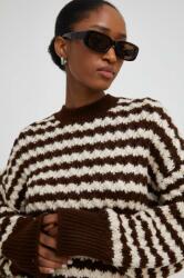 ANSWEAR pulover femei, culoarea maro, călduros BMYX-SWD09E_88X
