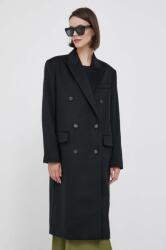 Calvin Klein palton de lana culoarea negru, de tranzitie, cu doua randuri de nasturi 9BYX-KPD0B5_99X