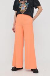 Patrizia Pepe pantaloni femei, culoarea portocaliu, lat, high waist PPYY-SJD06D_22X