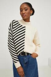 ANSWEAR pulover femei, culoarea bej, cu turtleneck BMYX-SWD00I_01X