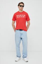 North Sails tricou din bumbac culoarea rosu, cu imprimeu PPYX-TSM210_33X