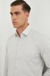 Calvin Klein camasa barbati, culoarea gri, cu guler clasic, slim 9BYX-KDM0J0_09X
