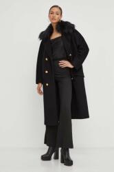 Elisabetta Franchi palton de lana culoarea negru, de tranzitie, oversize 9BYX-KPD02B_99X