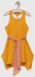 Sisley rochie din bumbac pentru copii culoarea portocaliu, mini, evazati PPYX-SUG08N_22X