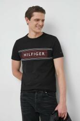 Tommy Hilfiger tricou din bumbac culoarea negru, cu imprimeu PPYX-TSM0ZL_99X