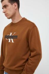Calvin Klein bluza barbati, culoarea maro, cu imprimeu 9BYX-BLM1AB_82X