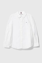 Tommy Hilfiger camasa de bumbac pentru copii culoarea alb 9BYX-KDG005_00X