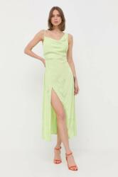 For Love & Lemons rochie Ilana culoarea verde, midi, mulata PPYX-SUD27T_70X