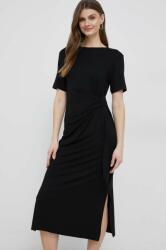 Tommy Hilfiger rochie culoarea negru, midi, drept PPYX-SUD1F8_99X