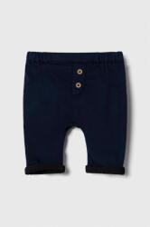 Benetton pantaloni bebe culoarea albastru marin, neted 9BYX-SPB03C_59X