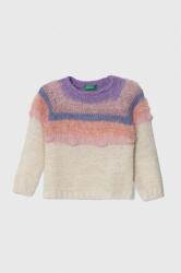 Benetton pulover pentru copii din amestec de lana culoarea bej, light 9BYX-SWG04C_02X
