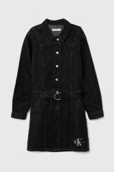 Calvin Klein Jeans rochie din denim pentru copii culoarea negru, mini, evazati 9BYX-SUG0A4_99X
