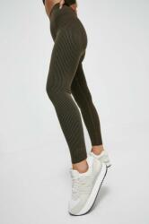 Casall leggins de antrenament Wool Rib culoarea verde, neted 9BYX-LGD0E7_78X