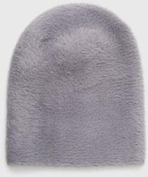 Answear Lab caciula de lana culoarea gri, din tricot gros BMYX-CAD02K_90X