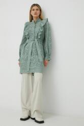 Bruuns Bazaar rochie din bumbac Sienna Kandra culoarea verde, mini, drept PPYX-SUD05Y_77X