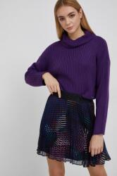 DKNY Pulover femei, culoarea violet, cu guler PPYY-SWD0KY_44X