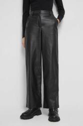 Medicine pantaloni femei, culoarea negru, lat, high waist ZBYX-SPD600_99X