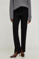 Answear Lab pantaloni femei, culoarea negru, mulata, high waist BMYX-SPD02P_99X