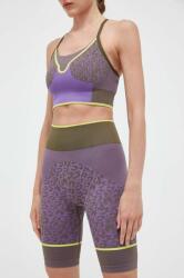 adidas by Stella McCartney pantaloni scurți de antrenament culoarea violet, modelator, high waist 9BYX-SZD048_45X