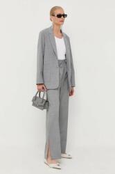 Max&Co MAX&Co. pantaloni din lana culoarea gri, lat, high waist 9BYX-SPD05Z_90X