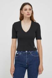 Calvin Klein Jeans tricou femei, culoarea negru 9BYX-TSD1AR_99X