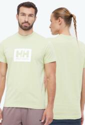 Helly Hansen tricou din bumbac culoarea verde, cu imprimeu 53285-096 PPYK-TSU00M_70X