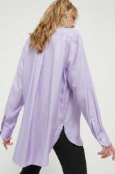 HUGO BOSS camasa femei, culoarea violet, cu guler clasic, relaxed 9BYX-KDD029_04X