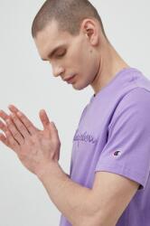 Champion tricou din bumbac culoarea violet, neted PPYX-TSM1NM_48X