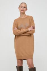 LIU JO rochie din amestec de lana culoarea maro, mini, drept 9BYX-SUD0RU_88A