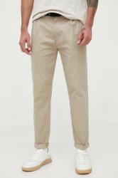 Calvin Klein pantaloni bărbați, culoarea bej, drept K10K111490 9BYX-SPM00S_12X