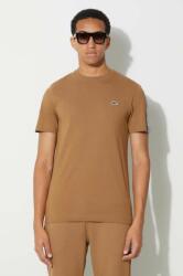 Lacoste tricou din bumbac culoarea maro, cu imprimeu PPYX-TSM0S1_88X