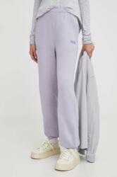 American Vintage pantaloni de trening culoarea violet, cu imprimeu 9BYX-SPD0N3_45X