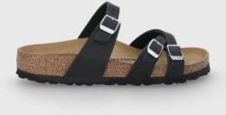 Birkenstock papuci din piele Franca femei, culoarea negru PPYY-KLD0S8_99X