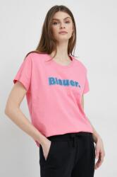Blauer tricou din bumbac culoarea roz MPYX-TSD00M_30X