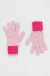 United Colors of Benetton manusi cu un amestec de lana pentru copii culoarea roz 9BYX-REK010_30X