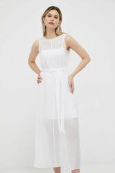 Giorgio Armani rochie culoarea alb, maxi, evazati PPYX-SUD1U5_00X