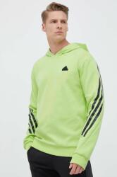 Adidas bluza barbati, culoarea verde, cu glugă, cu imprimeu 9BYX-BLM0DD_77X