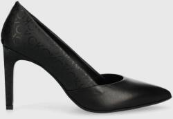 Calvin Klein pantofi cu toc ESS STILETTO PUMP 90 - EPI MN MX culoarea negru, HW0HW01737 9BYX-OBD3CL_99X