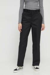 Dickies pantaloni 874 femei, culoarea negru, drept, high waist 9BYX-SPD0G1_99X
