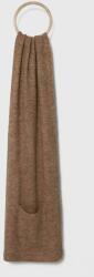 Silvian Heach esarfa din amestec de lana culoarea maro, neted MBYX-SAD003_82X